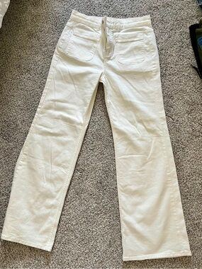 ME+EM Cream Pants with Branded Waistband